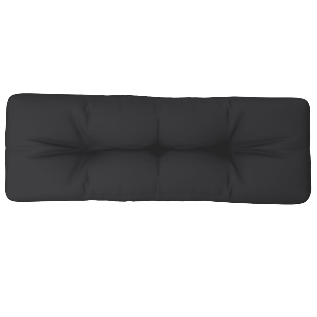 Vidaxl Pallet Cuscino 120x40x12 cm tessuto nero