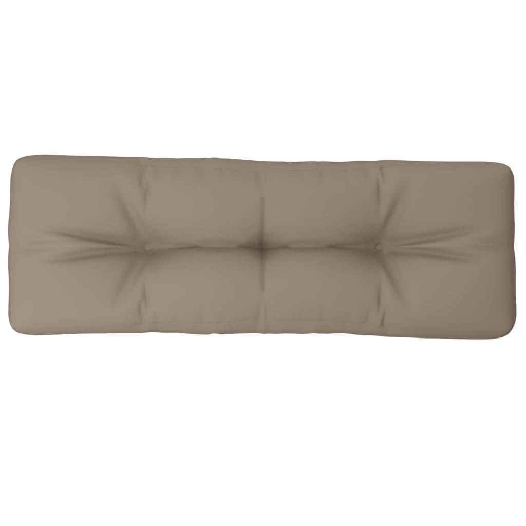 Vidaxl Pallet Cuscino 120x40x12 cm tessuto taupe
