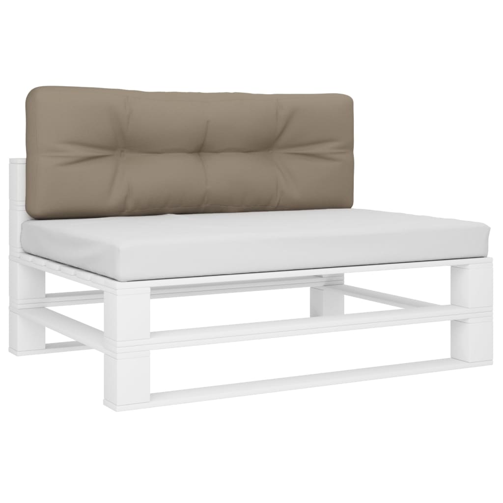 Vidaxl Pallet Cuscino 120x40x12 cm tessuto taupe