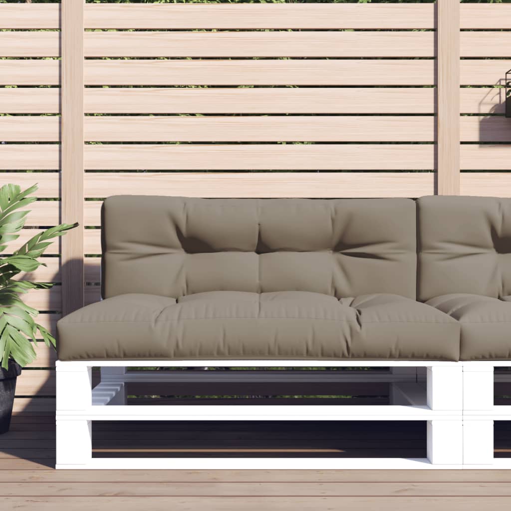 Vidaxl Pallet Cuscino 120x40x12 cm tessuto taupe