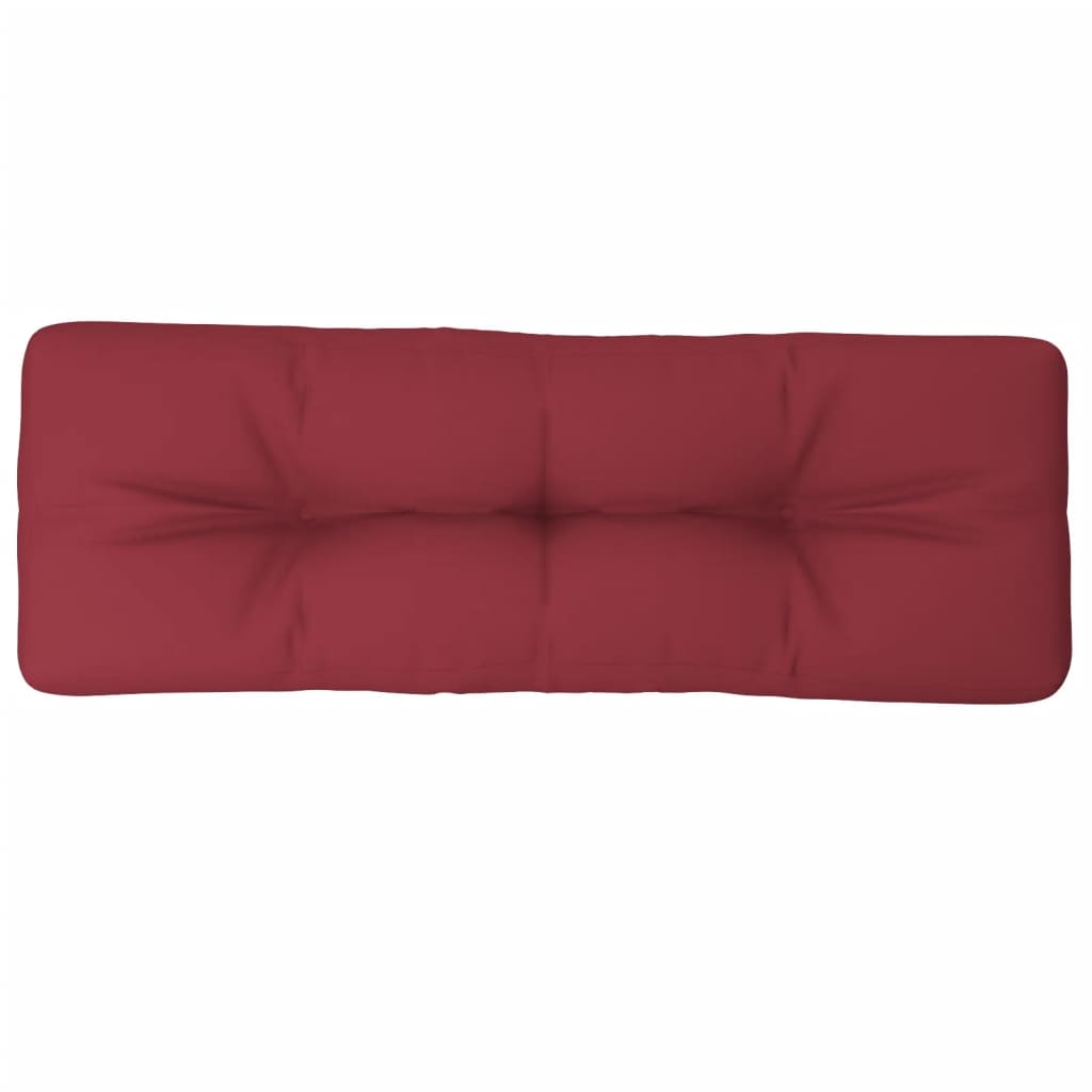 Vidaxl Pallet Cuscino 120x40x12 cm Vino in tessuto rosso