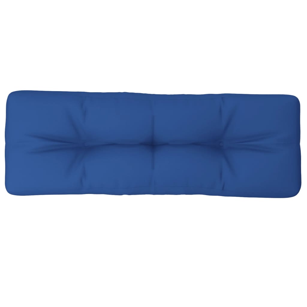 Vidaxl Pallet Cuscino 120x40x12 cm tessuto blu blu
