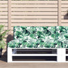 Vidaxl Pallet Cushion 120x40x12 CM Patrón de hoja de tela