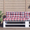 Vidaxl Pallet Cushion 120x40x12 Cm de tela patrón de diamante rojo