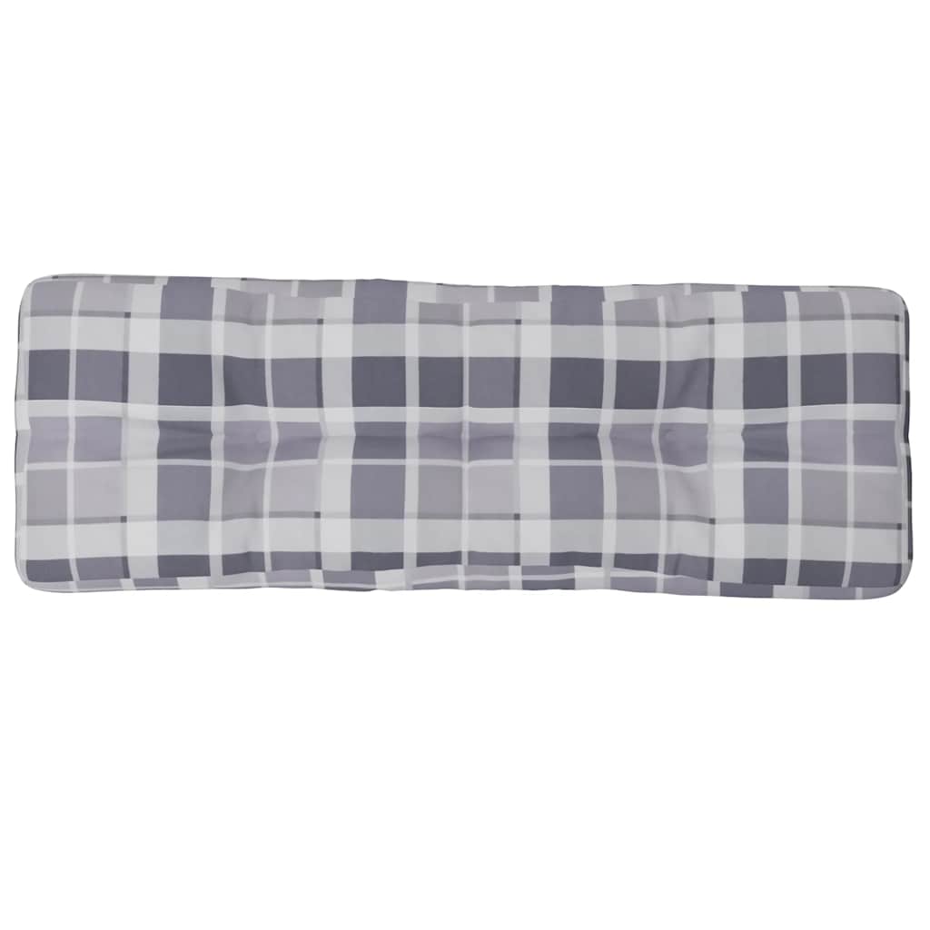 VidaXL cojín palet 120x40x12 cm tela rombos gris