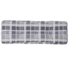 Vidaxl palletkussen 120x40x12 cm stof ruitpatroon grijs