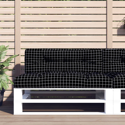 Vidaxl Pallet Banch Cushion 120x40x12 cm Tessuto di tessuto Modello nero