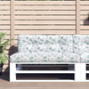 Cuscino Vidaxl Pallet 120x40x12 cm Modello fogliare in tessuto