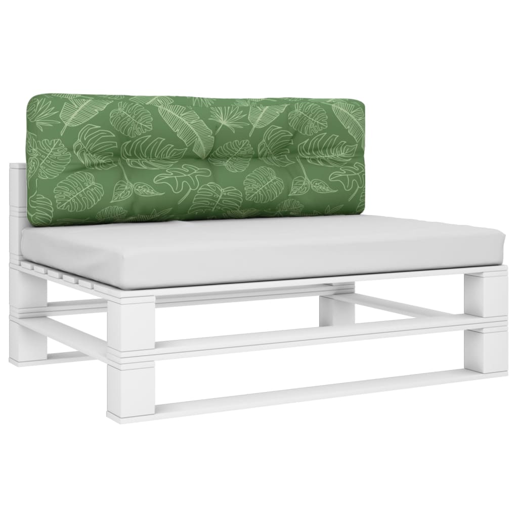 Cojín palé VidaXL 120x40x12 cm tela estampado hojas