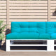 Cuscino per pallet VidaXL 120x40x12 cm tessuto turchese