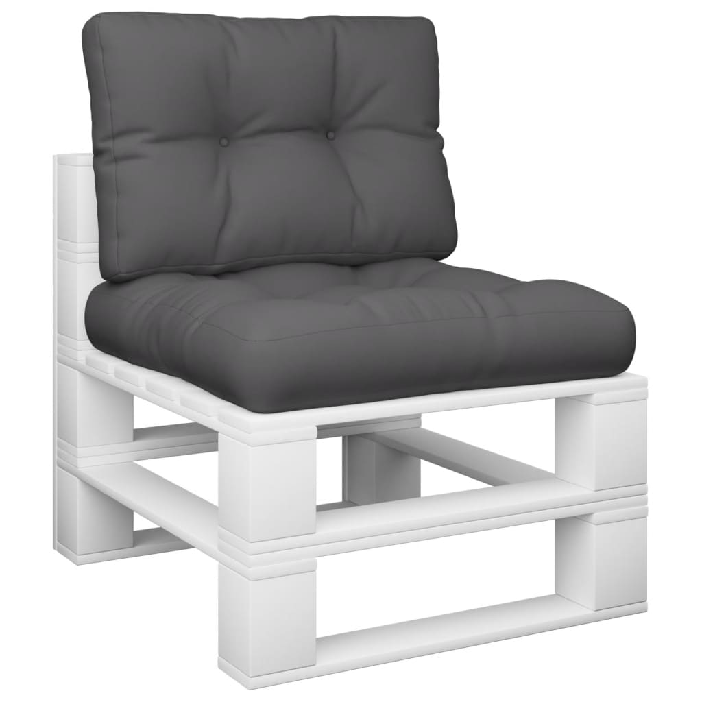 VidaXL Palletkussens 2 st stof antracietkleurig