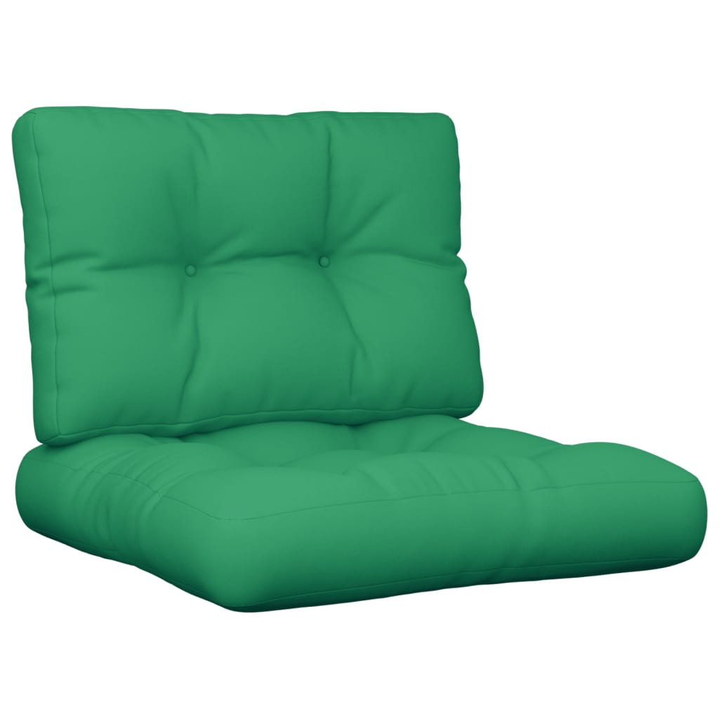 Cojines de paleta Vidaxl 2 st tela verde