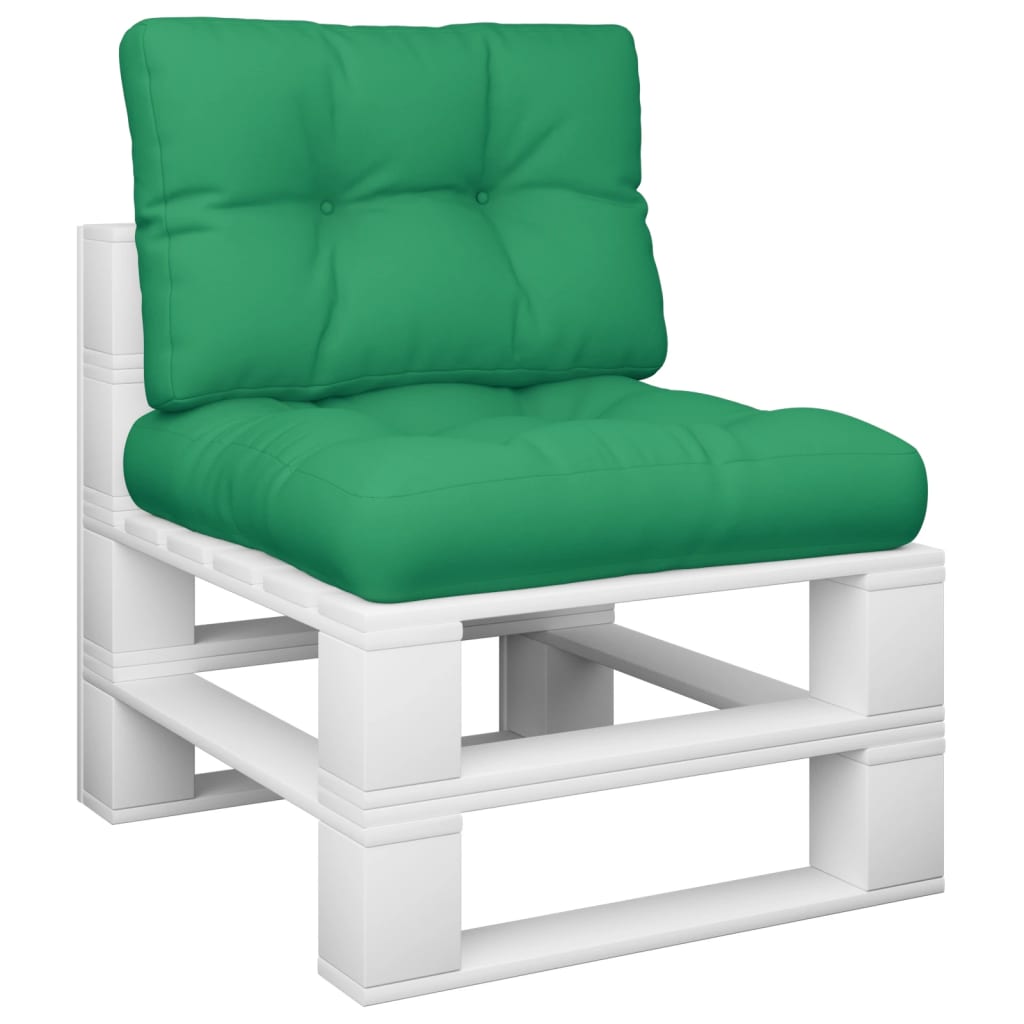 Cojines de paleta Vidaxl 2 st tela verde