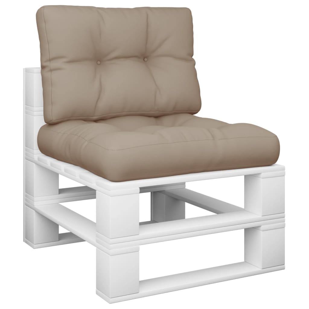 Cuscini da pallet Vidaxl 2 St tessuto taupe