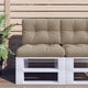 Cuscini da pallet Vidaxl 2 St tessuto taupe