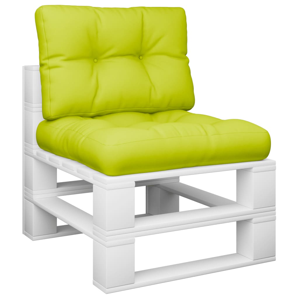 Vidaxl Pallet Cushions 2 St tessuto verde brillante