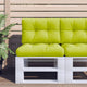 Vidaxl Pallet Cushions 2 St tessuto verde brillante
