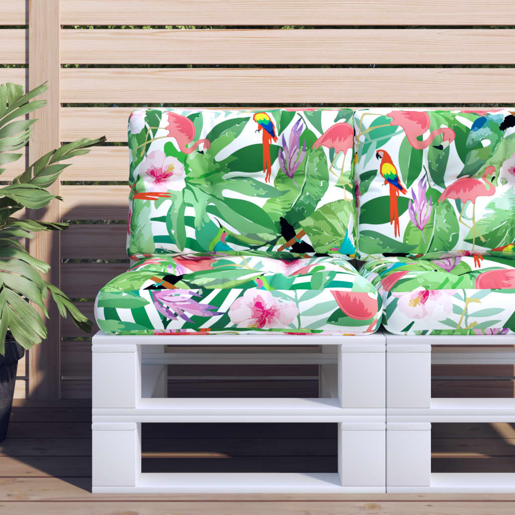 Cuscini da pallet Vidaxl 2 ST Fabric multi -colorato