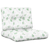 VidaXL cojines palet 2uds tela estampado hojas