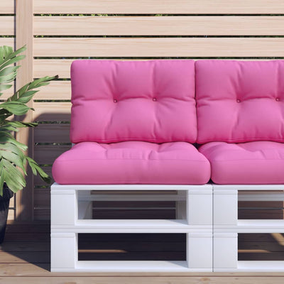 Vidaxl Pallet Cushions 2 St tessuto rosa