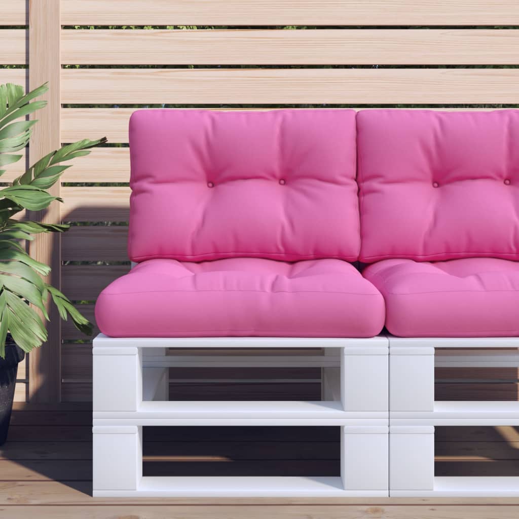 Vidaxl Pallet Cushions 2 St tessuto rosa