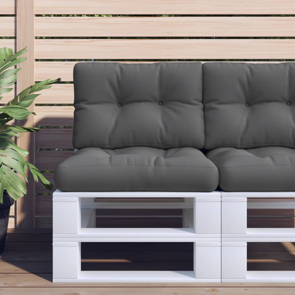 Cuscini per pallet VidaXL 2 pezzi in tessuto antracite