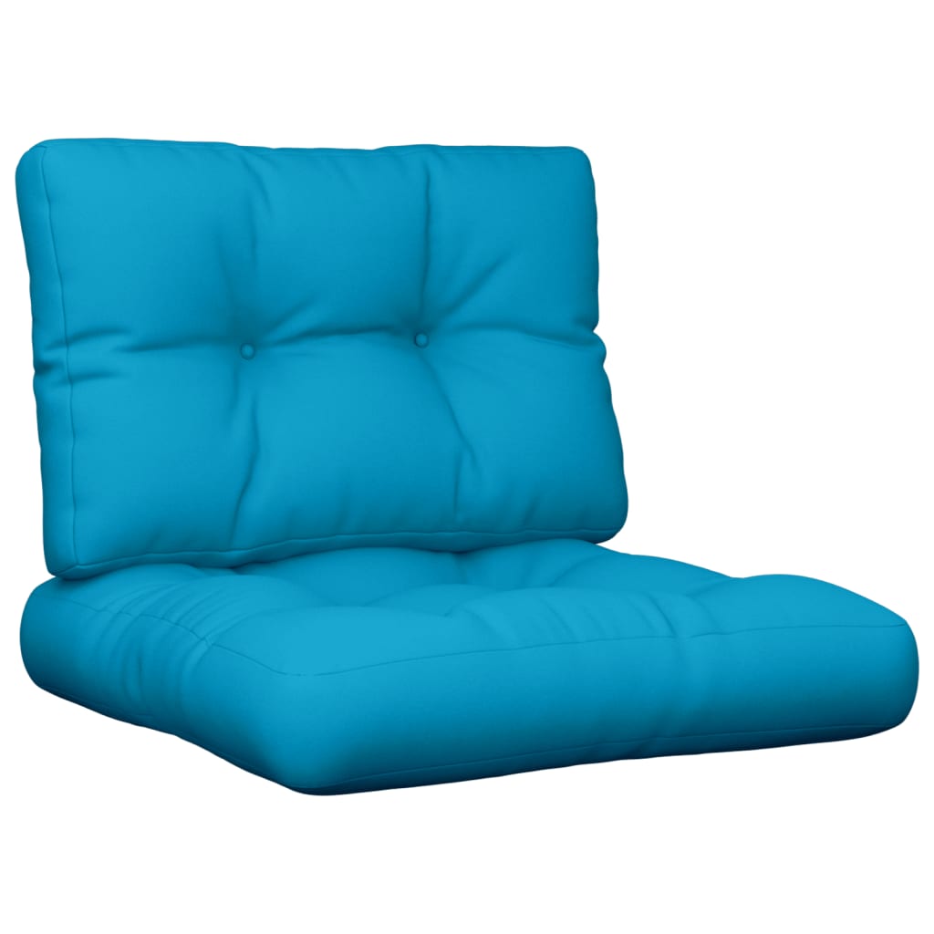 Cuscini per pallet VidaXL 2 pezzi in tessuto azzurro