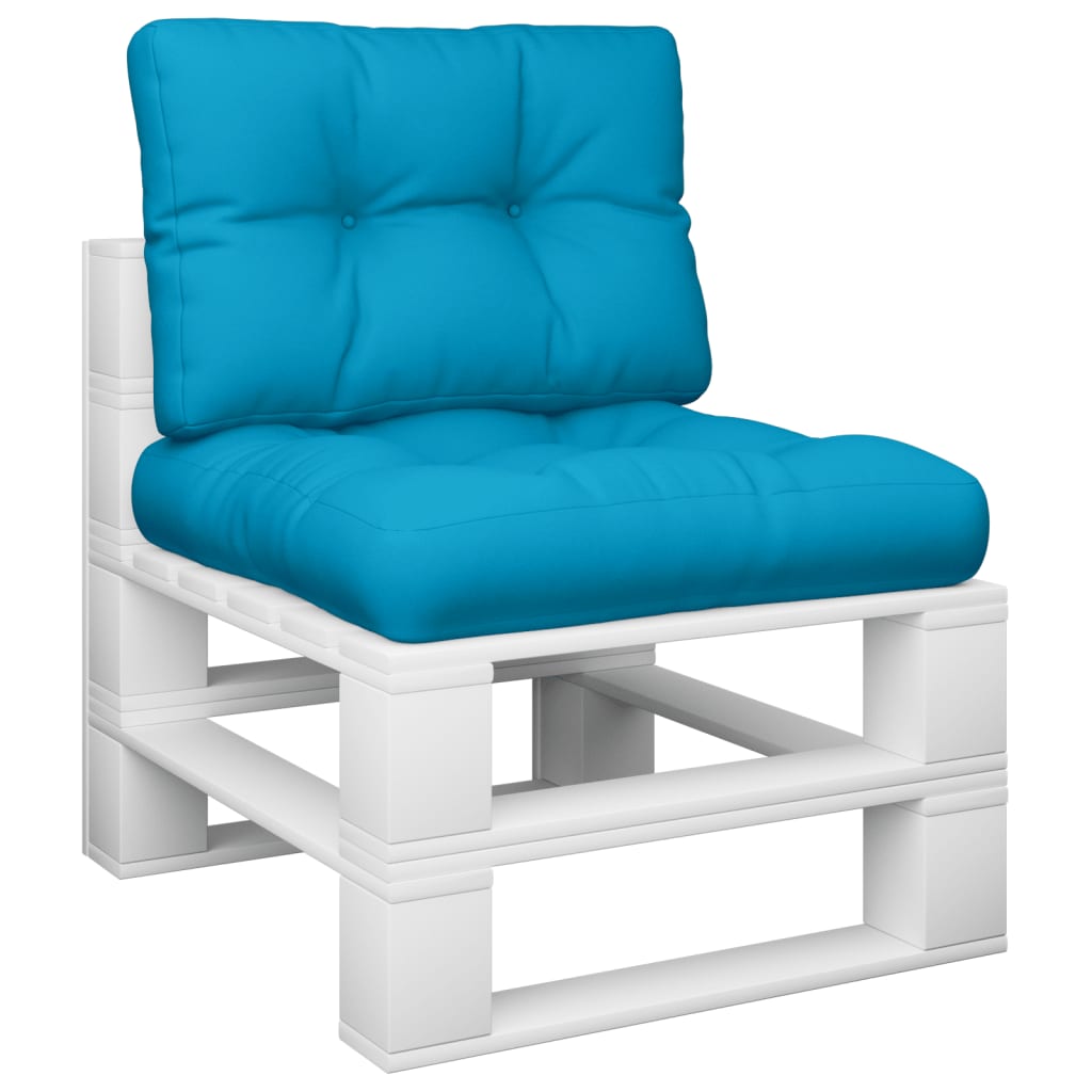 Cuscini per pallet VidaXL 2 pezzi in tessuto azzurro
