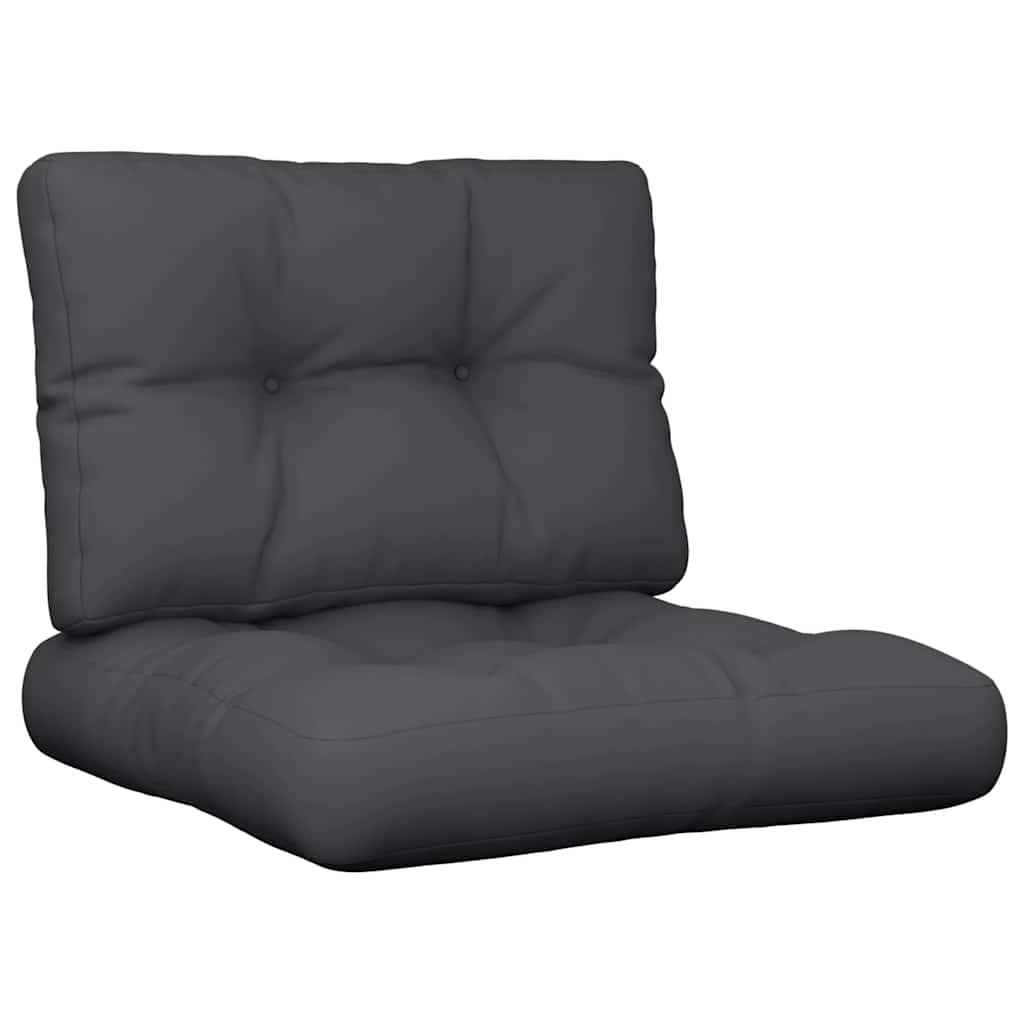 Cuscini per pallet VidaXL 2 pezzi in tessuto nero