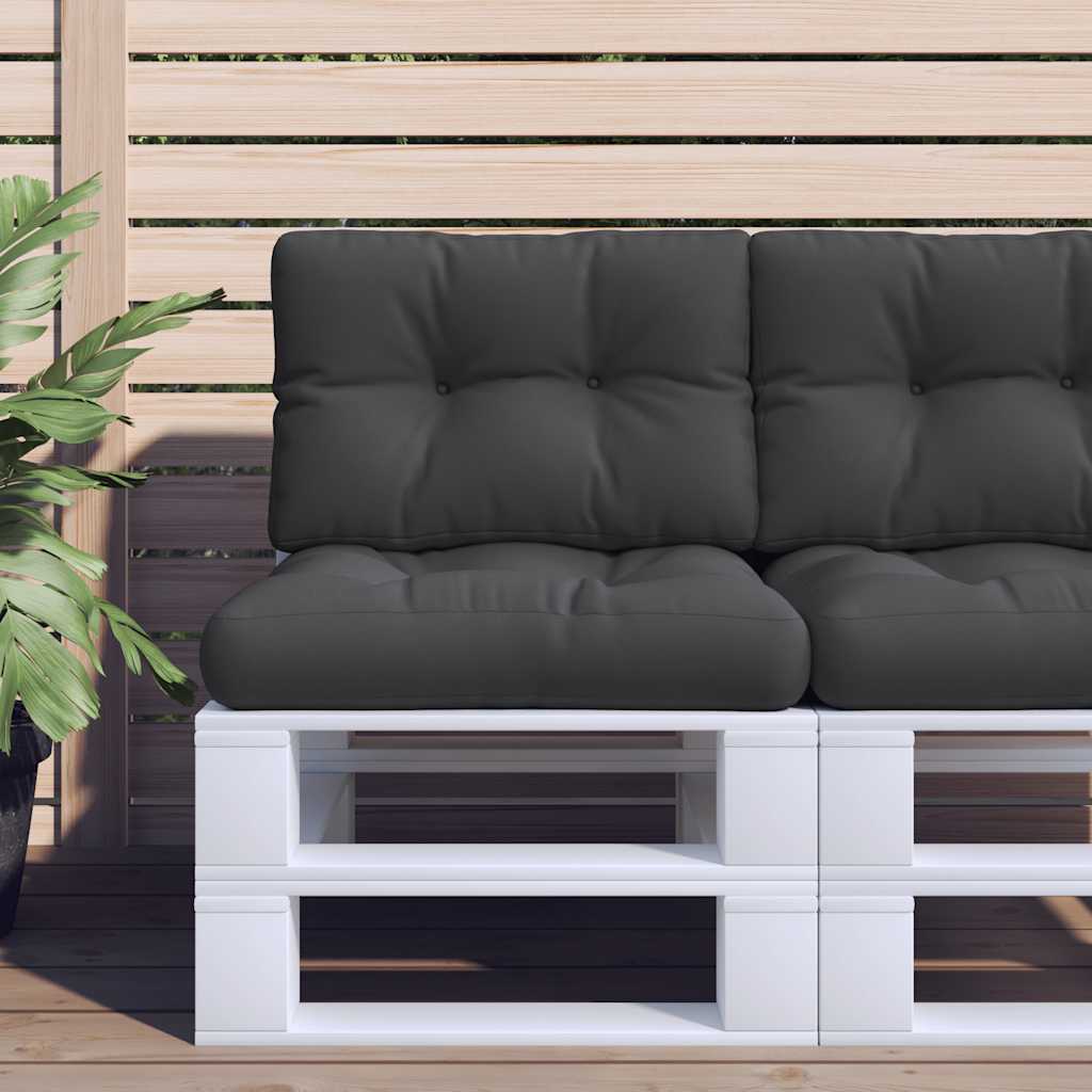 Cuscini per pallet VidaXL 2 pezzi in tessuto nero