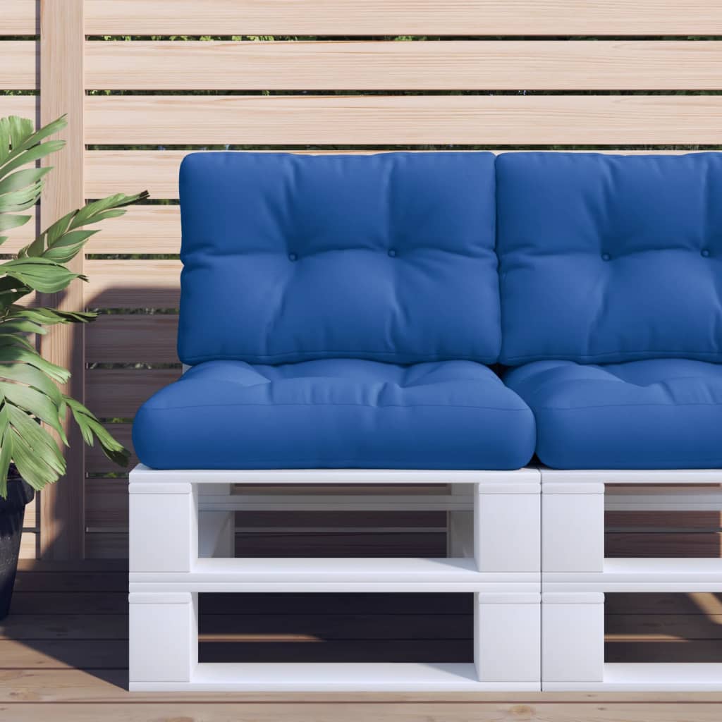 Vidaxl Pallet Cushions 2 St Fabric Royal Blue