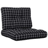 Cuscini da pallet Vidaxl 2 ST tessuto diamante nero
