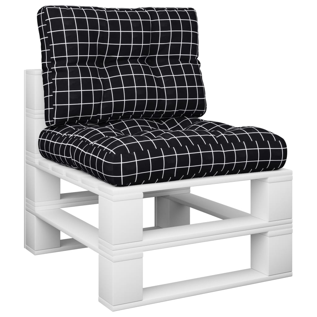 Cuscini da pallet Vidaxl 2 ST tessuto diamante nero