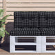 Cuscini da pallet Vidaxl 2 ST tessuto diamante nero