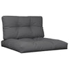 Cojines de palet Vidaxl 2 st tela antracita