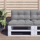 Cuscini da pallet Vidaxl 2 St tessuto grigio
