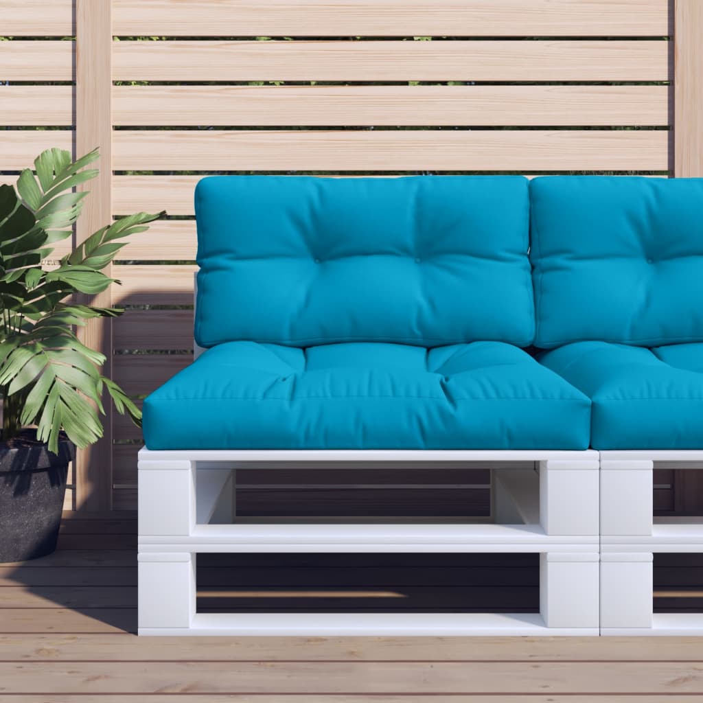 Cuscini per pallet VidaXL 2 pezzi in tessuto azzurro