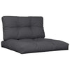 Vidaxl Pallet Cushions 2 St tessuto nero