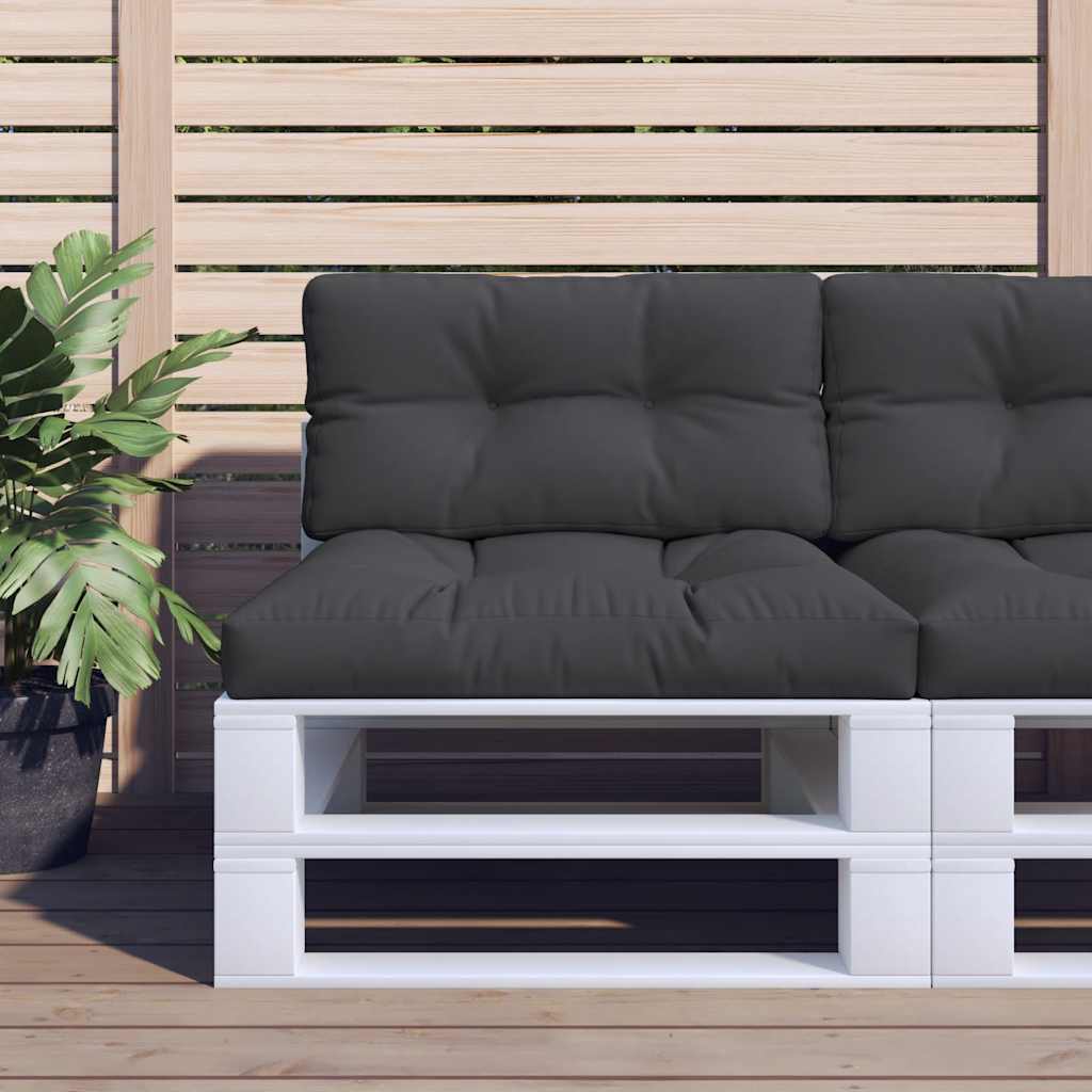 Vidaxl Pallet Cushions 2 St tessuto nero