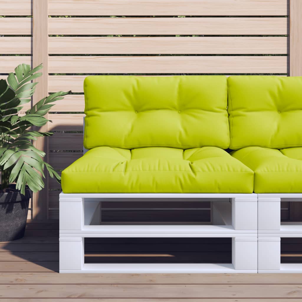 Cuscini da pallet Vidaxl 2 St tessuto chiaro verde chiaro