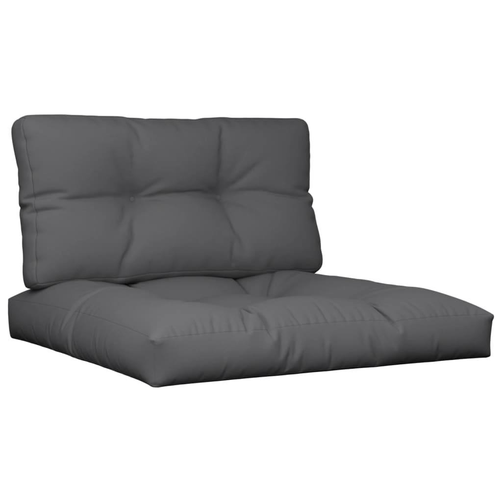 Cojines de palet Vidaxl 2 st tela antracita