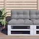 Cuscini da pallet Vidaxl 2 St tessuto grigio