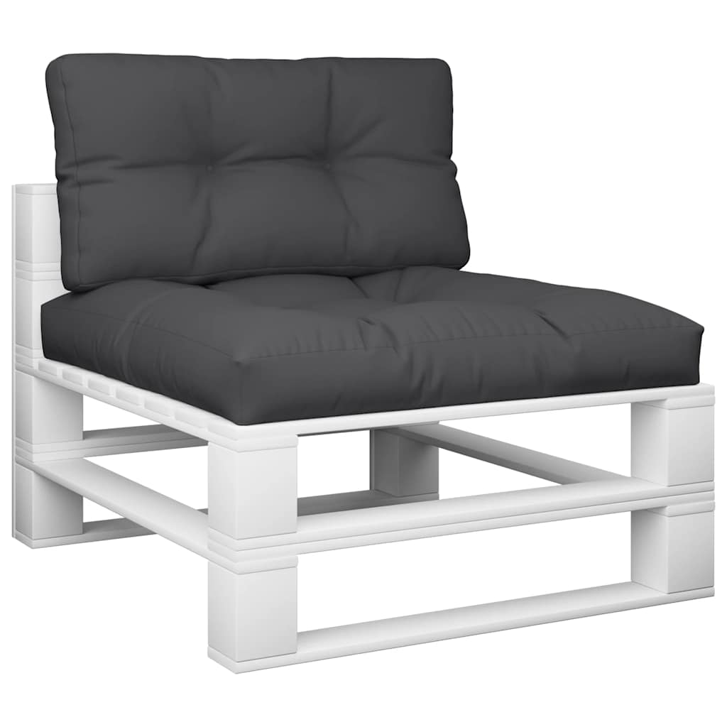 Vidaxl Pallet Cushions 2 St tessuto nero