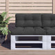 Vidaxl Pallet Cushions 2 St tessuto nero