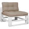Cuscini da pallet Vidaxl 2 St tessuto taupe