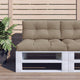 Cuscini da pallet Vidaxl 2 St tessuto taupe