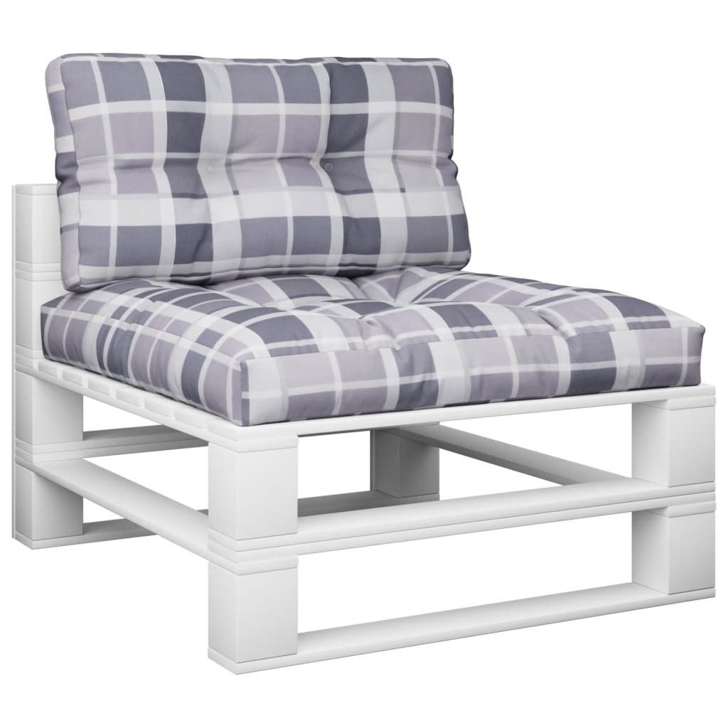 Cuscini da pallet Vidaxl 2 tessuto a pattern grigio