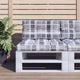 Cuscini da pallet Vidaxl 2 tessuto a pattern grigio