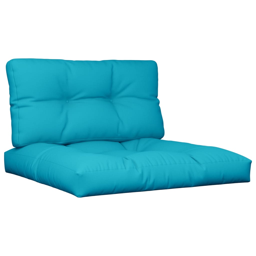 Cuscini per pallet VidaXL 2 pezzi in tessuto turchese