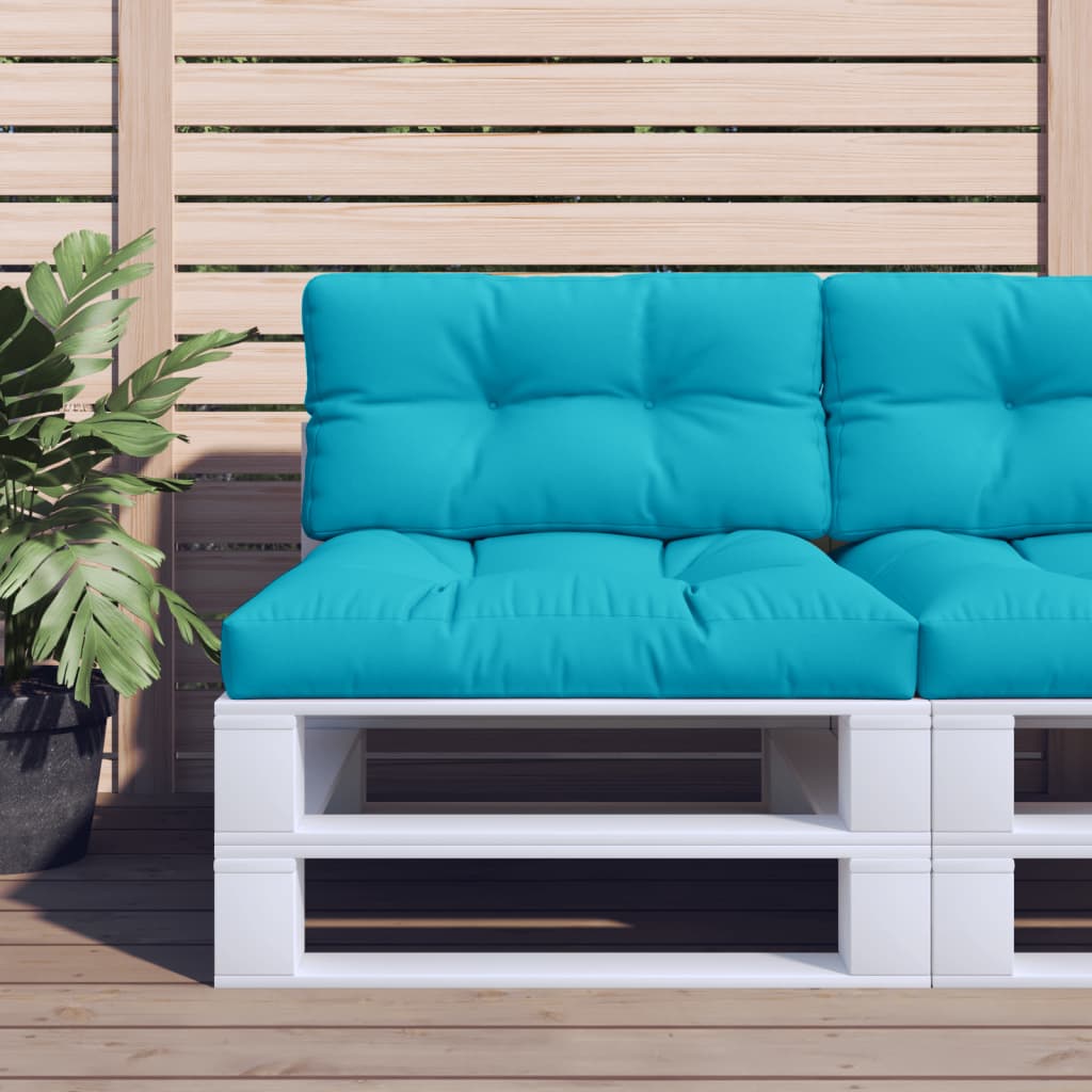 Cuscini per pallet VidaXL 2 pezzi in tessuto turchese